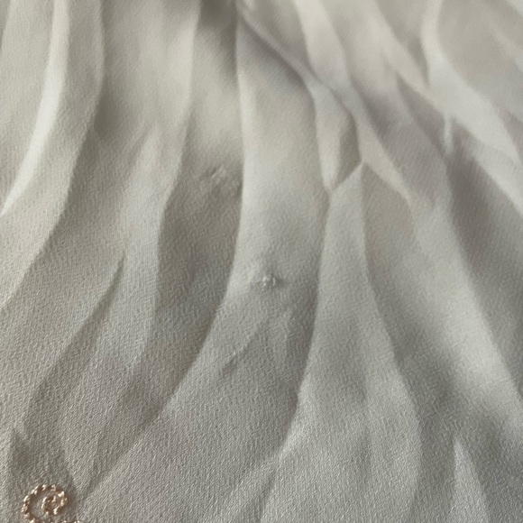 Vintage White Sheer Flower Embroidered Nightie Large - Picture 12 of 12